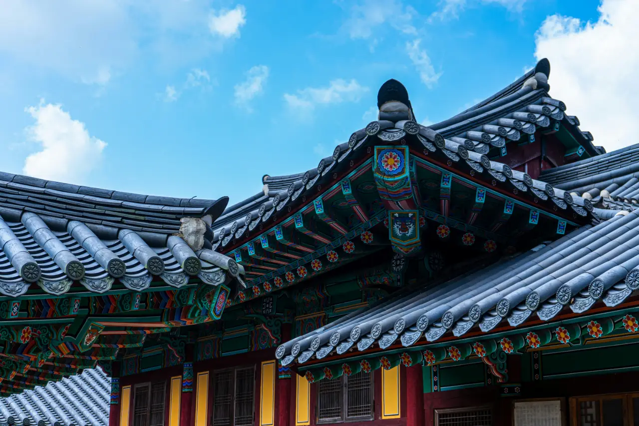 Korean traditional building authentic