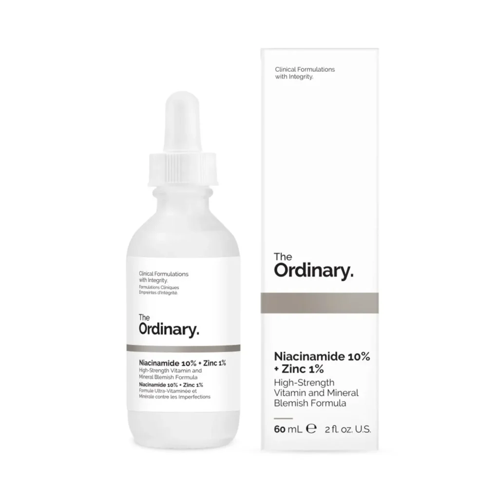the ordinary niacineamide  10% + zinc 1% ampoule in white bottle