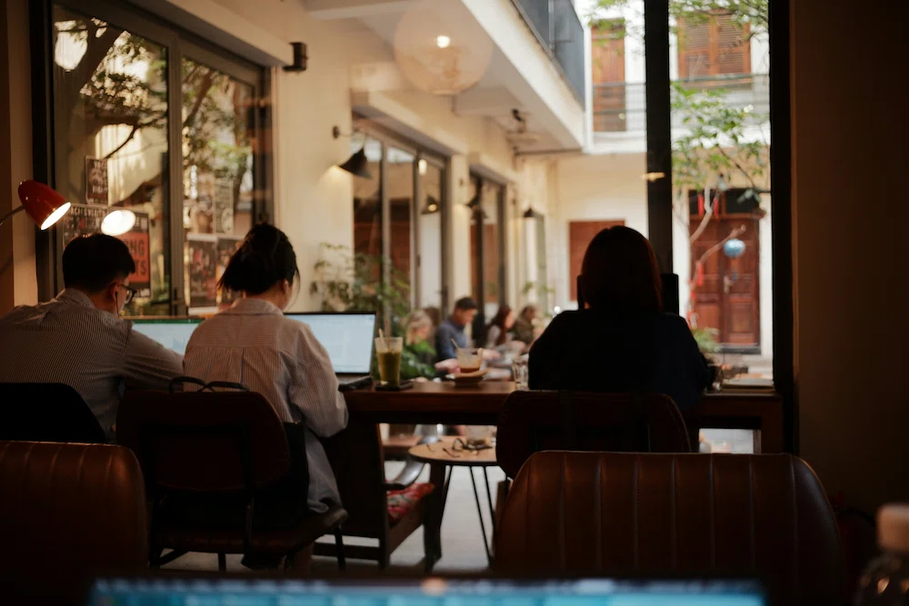 cafe as working place in korea